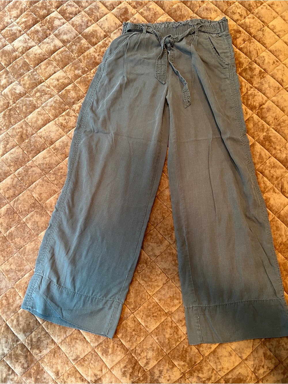Knox Rose Olive Green size M Women's High-Rise Wide Leg Pants -